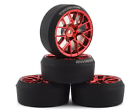 Firebrand RC Hypernova XDR 5° Pre-Mounted Slick Drift Tires (4) (Red Chrome)