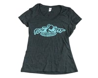 Flite Test Women's V-Neck T-shirt (Teal Logo)