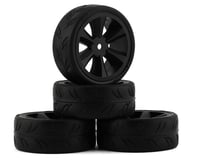 Gravity RC USGT Pre-Mounted GT Rubber Tires w/GT Wheel (Black) (4)