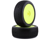 GRP Tires Contact Pre-Mounted 1/8 Buggy Tires (2) (Yellow)