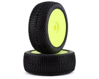 GRP Tyres Plus Pre-Mounted 1/8 Buggy Tires (2) (Yellow)