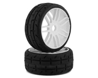GRP GT - TO1 Revo Belted Pre-Mounted 1/8 Buggy Tires (White) (2)