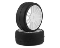 GRP Tyres GT - TO2 Slick Belted Pre-Mounted 1/8 Buggy Tires (White) (2)