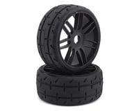 GRP GT - TO1 Revo Belted Pre-Mounted 1/8 Buggy Tires (Black) (2)