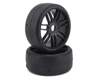 GRP GT - TO2 Slick Belted Pre-Mounted 1/8 Buggy Tires (Black) (2)