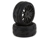 GRP Tires GT - TO3 Revo Belted Pre-Mounted 1/8 Buggy Tires (Black) (2)