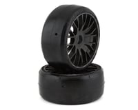 GRP GT - TO4 Slick Belted Pre-Mounted 1/8 Buggy Tires (Black) (2)