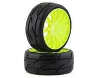 GRP GT - TO3 Revo Belted Pre-Mounted 1/8 Buggy Tires (Yellow) (2)