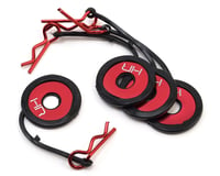 Hot Racing Red Body Clips with Leash and Washer HRABWP133B02