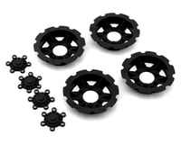 JConcepts "Tracker" Monster Truck Wheel Mock Beadlock Rings (Black) (4)