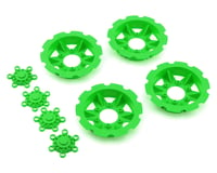 JConcepts "Tracker" Monster Truck Wheel Mock Beadlock Rings (Green) (4)