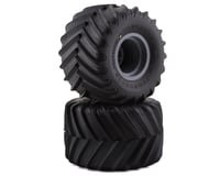 JConcepts Renegades Pre-Mounted All Terrain Monster Truck Tires (Silver) (2)