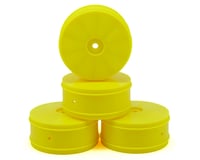 JConcepts 12mm Hex Bullet 60mm 4WD Front Buggy Wheels (4) (22-4) (Yellow)