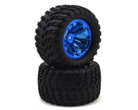 Losi TENACITY T Mounted Tires and Wheels Blue Chrome LOS43019