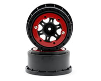Pro-Line Sixer 2.2"/3.0" Red/Black Bead-Loc Front Wheels (2) PRO271404