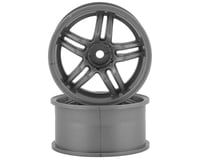 RC Art Evolve 33-R 5-Split Spoke Drift Wheels (Silver) (2)