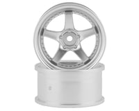 RC Art SSR Professor SP4 5-Spoke Drift Wheels (Matte Silver) (2)