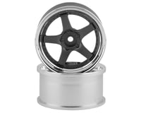 RC Art SSR Professor SP4 5-Spoke Drift Wheels (Silver) (2)