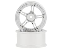 RC Art SSR Professor SPX 5-Split Spoke Drift Wheels (Chrome Silver) (2) (6mm Offset)