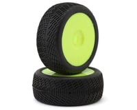Raw Speed RC Radar 1/8 Buggy Pre-Mounted Tires (Yellow) (2)