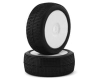 Raw Speed RC Aurora 1/8 Buggy Pre-Mounted Tires (White) (2)