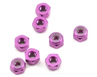 Schumacher 3mm Aluminum Nyloc Nut Set (Purple) (8)