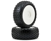 Schumacher "Mini Spike" Pre-Mounted 1/8 Buggy Tires (2) (White) (Yellow)