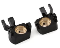ST Racing Concepts SCX10 Pro CNC Brass Steering Knuckles (Black) (2) (67.5g)