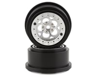 SSD RC 5 Hole Lightweight Aluminum Drag Racing Beadlock Wheels (Silver) (2)