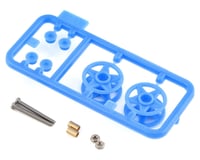 Tamiya JR Low Friction Plastic Double Rollers (Blue)