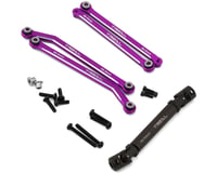 Treal Hobby FCX24 Aluminum Extended Rear Suspension Link Set (Purple) (+12mm)