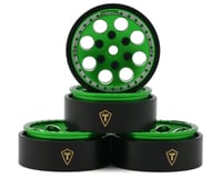Treal Hobby 1.0" 8-Hole Beadlock Wheels (Green) (4) (22g)