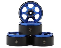 Treal Hobby Type H 1.9" 6-Spoke Beadlock Wheels (Blue) (4)
