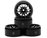 Treal Hobby Type L 1.9" V-Spoke Beadlock Wheels (Black) (4)