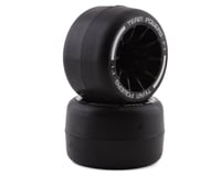 Team Powers F1 Pre-Mounted Rear Rubber Tires (Black) (2) (32R)