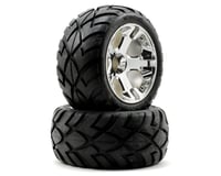 Traxxas Anaconda Tires w/All-Star Front Wheels (2) (Jato) (Chrome) (Standard)