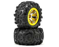 Traxxas Tires/Wheels Assembled Yellow Beadlock 1/16 Summit TRA7276