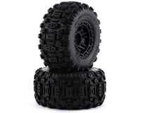 Traxxas Assembled Glued Sledgehammer Tires and Black Wheels TRA8973