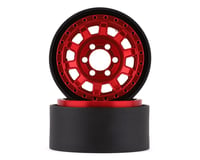 Vanquish Products KMC 1.9" KM236 Tank 1.9" Beadlock Crawler Wheels (Red) (2)