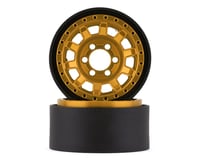 Vanquish Products KMC KM236 Tank 1.9" Beadlock Crawler Wheels (Gold) (2)