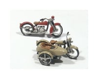 Woodland Scenics HO Motorcycles & Sidecar