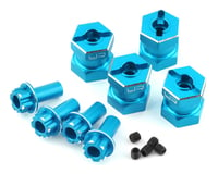 Yeah Racing 12mm Aluminum Hex Adaptors (Blue) (4) (15mm Offset)