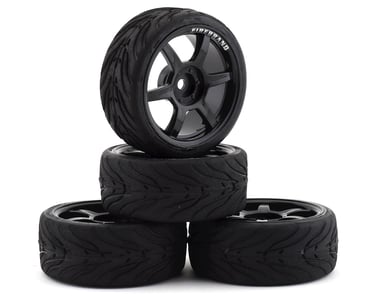 Contact RC 1/10 Electric Sedan Foam Tires - Carbon Black Hard Compound | RC Vehicle Performance Tires