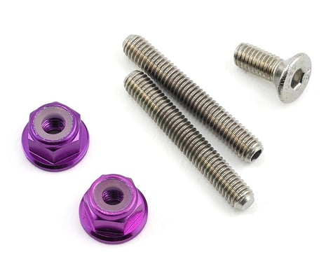 175RC Titanium Lower Arm Stud Kit (Purple)