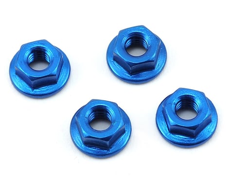 175RC Aluminum 4mm Serrated Wheel Nuts (Blue)