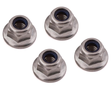 175RC HD Stainless Steel 4mm Nylon Locknuts (Silver)