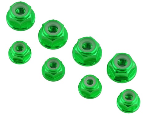 175RC Associated DR10M Aluminum Nut Kit (Green) (8)