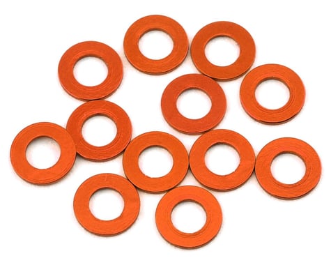 1UP Racing 3x6mm Precision Aluminum Shims (Orange) (12) (0.25mm)