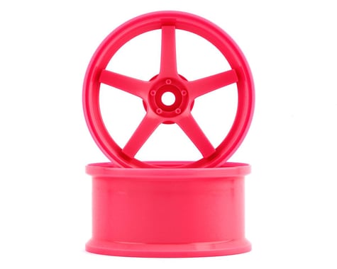 ARP ARW02 5 Mode 5-Spoke Drift Wheels (Pink) (2) (8mm Offset)