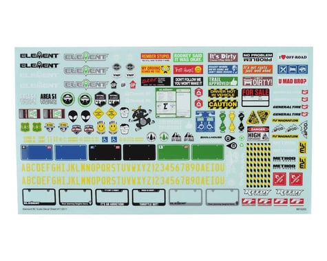Associated Enduro Scale Decal Sheet in Full Color ASC42148